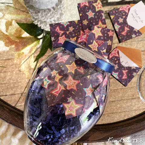 Sparkling Stars Jar of Notes (with Blank Papers)