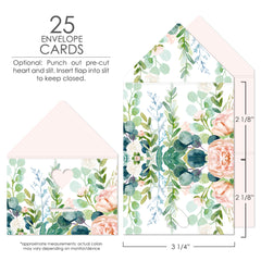 Memory Jar by KindNotes (Deluxe Kit without Jar) - Vintage Floral