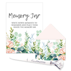 Memory Jar by KindNotes (Deluxe Kit without Jar) - Vintage Floral