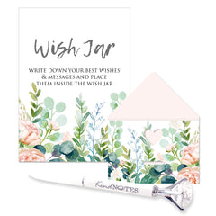 Wish Jar by KindNotes (Deluxe Kit without Jar) - Vintage Floral