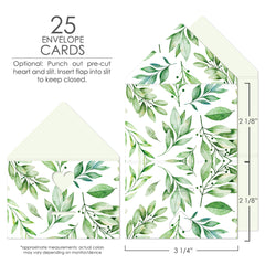 Memory Jar by KindNotes (Deluxe Kit without Jar) - Green Foliage