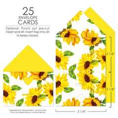 Memory Jar by KindNotes (Deluxe Kit without Jar) - Wild Sunflowers